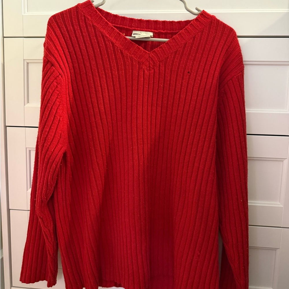 Faded Glory Red V-Neck Sweater